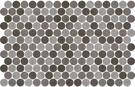 Round Textile Blend Taupe
