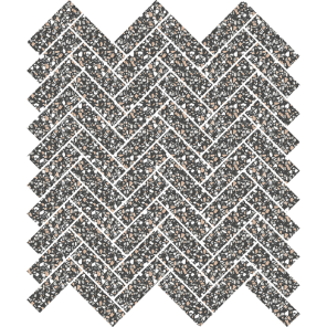 Herringbone Terazzo Black
