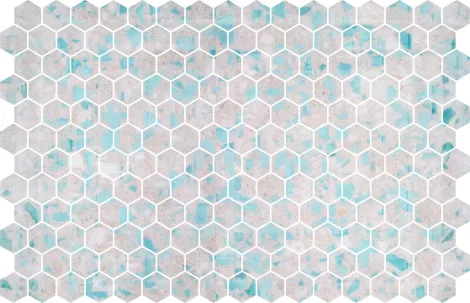 Round Terazzo Turquoise Blush