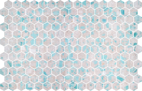 Hexa Terazzo Turquoise Blush